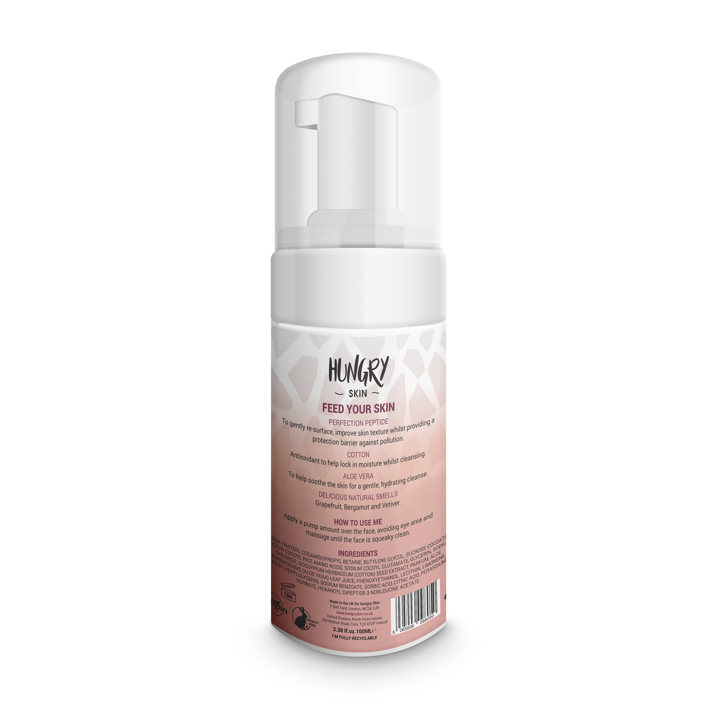 Hungry Skin | Gentle Hydrating Peptide Foam Cleanser (100ml)