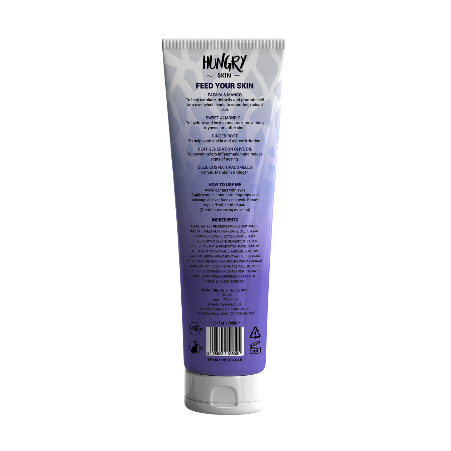 Hungry Skin | Melting Balm Cleanser for Dry Skin with Papaya & Mango Enzymes (100ml)